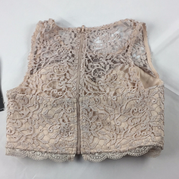 Sequin Hearts Size 1 Sleeveless buff lace B3 - Picture 2 of 7